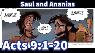 Saul and Ananias in Acts 9:1-20