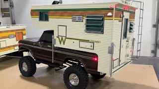 Traxxas TRX4 High Trail F150 and slide in 70's camper