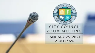 City Council Zoom Meeting January 25, 2021