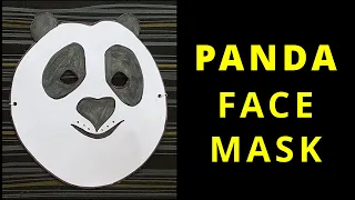 Panda face mask | Panda mask | How to make Panda mask | Kung Fu Panda mask | Animal face mask