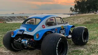 Tamiya Blitzer Beetle in Sand Scorcher Mode -  RC Fun by the Beach