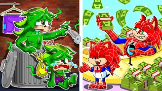 RICH Sonic Spider Vs POOR Shadow Hulk?? | Sonic Hedgehog 2 Animation | Sonic Adventures