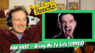 Vocal Coach REACTS - DAN VASC "Bring me to life" (Evanescence cover)