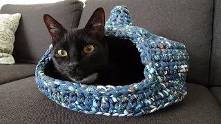 How to Crochet a CAT BED - HOUSE BAG