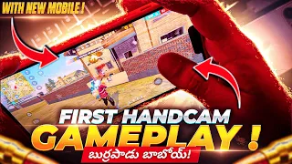 MY FIRST HANDCAM GAMEPLAY WITH MY NEW iPHONE | ONETAP HEADSHOTS | DHANU DINO HANDCAM IN FREE FIRE