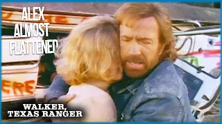 Walker Saves Alex From Getting Crushed | Walker, Texas Ranger