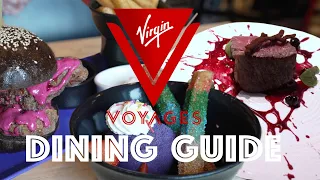 Virgin Voyages has FINE dining and FUN dining! Use THIS to plan your food on Scarlet/Valiant Lady