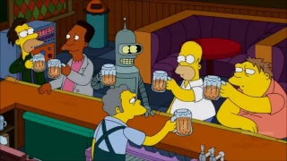 The Simpsons: Bender spends time with Homer Simpson [Clip]