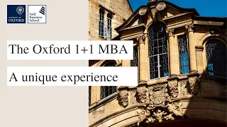 The Oxford 1+1 MBA  - a unique experience