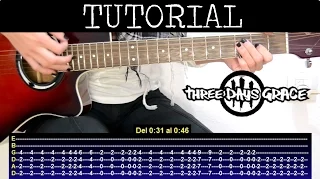 Lost in you - Three Days Grace (Tutorial Guitarra) / How to play