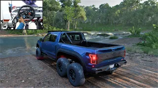 Hennessey Velociraptor 6x6 | Realistic offroading - Forza Horizon 5 | Logitech g29 gameplay