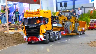 MIND BLOWING RRC MACHINES IN MOTION - RC SCANIA HEAVY HAULAGE - LIEBHERR RC EXCAVATOR