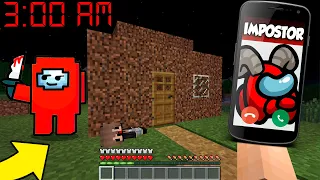 QUIEN LLAMO A BEBE NOOB A LAS 3 AM ¿IMPOSTOR AMONG US?  - MINECRAFT TROLL + ROLEPLAY