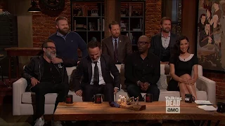 Talking Dead S07E16 people taking shots at Andrew Lincoln (Rick)