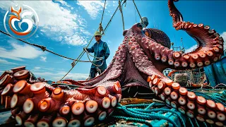 Giant Octopus Catching, How fishermen catch millions of giant octopuses - Processing Factory