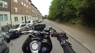 Yamaha MT09 FZ09 Akrapovic ONBOARD City Cruise 🇸🇪