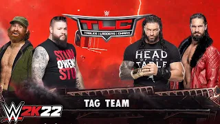 Seth Rollins & Roman Reigns Vs Kevin Owens & Sami Zayn | TLC Match - WWE 2K22 PS5 [4K]