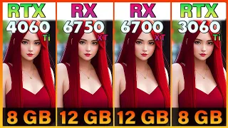 RTX 4060 Ti vs RX 6750 XT vs RX 6700 XT vs RTX 3060 Ti Tested in 12 Games