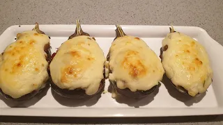 Vinete umplute cu carne tocată(papoutsakia) /Mincemeat stuffed eggplants (papoutsakia) Greek recipe