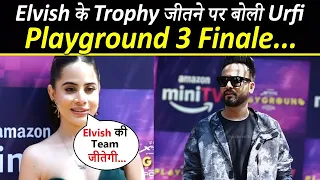 Elvish की Team को मिला Urfi Javed का Support...| Urfi Javed at Playground 3 Grand Finale| FinalNews