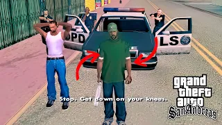 What Happens If Sweet Arrives When Tenpenny Arrests CJ During Intro in GTA San Andreas? (CHEAT CODE)