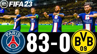 FIFA 23 - MESSI, RONALDO, MBAPPE, NEYMAR, ALL STARS | PSG 83-0 DORTMUND -UCL FINAL !