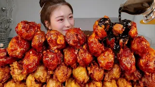 ASMR 다 먹을 수 있을까요? 치킨 닭다리 53개 리얼먹방 :) I'll try 53 drumsticks MUKBANG