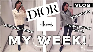 Harrods Shopping  Getting My Eyebrows Microbladed  Walks & Lunch With David