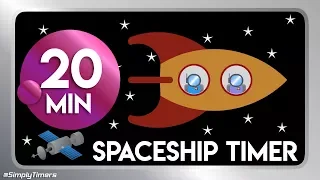 20 min Space ship, rocket pilot countdown timer in space