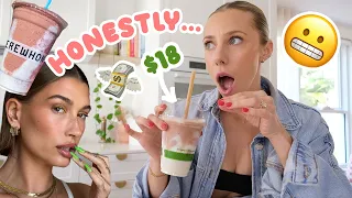 I spent $60 to make Hailey Biebers Smoothie | Day in the Life VLOG + skin care clean out