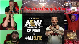 CM PUNK AEW Debut. (Live Reaction Compilation)