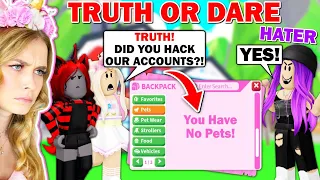 Our HATER HACKED Our Roblox Accounts In EXTREME Truth Or Dare! (Roblox)