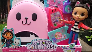 GABBY'S DOLLHOUSE Gabby Girl On-The-Go Travel Set Unboxing Pretend Play