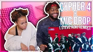 BTS Cypher 4 + MIC DROP(Steve Aoki Remix Ver) - SHE LOSES IT AGAIN! REACTION | 2017 MAMA Hong Kong