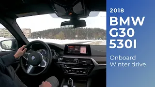 2018 BMW 530i, G30, Onboard, Winter Drive