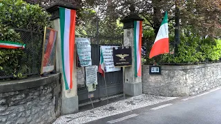 Fucilazione di Mussolini, Villa Belmonte decorata per la commemorazione dell'estrema destra