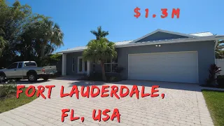 США, Флорида, Форт Лодердейл - Обзор двух домов с причалами по $1.3М.