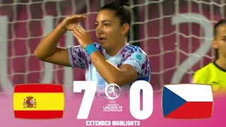 Spain vs Czech Republic | Highlights | U19 Women's European Championship 24-07-2023