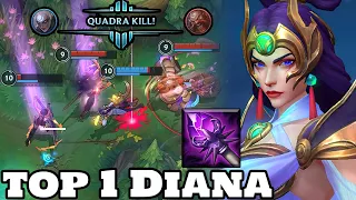 Wild Rift Diana - Top 1 Diana Gameplay (QuadraKill X2) Rank Grandmaster