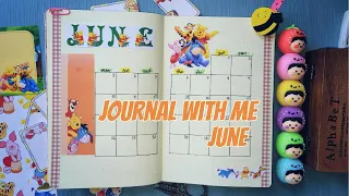 Plan with Me : June 2024 Bullet Journal Set Up Winnie the Pooh
