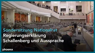 Österreich: Nationalrat-Sondersitzung mit Regierungserklärung Kanzler Schallenberg und Aussprache