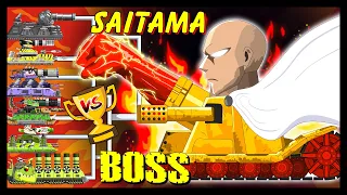 ❓WHAT IF the Boss was Saitama-One Punch Man❓⚔️ Мега танки VS Босс | Мультики про танки | Arena Tank