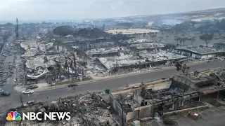 Drone video captures devastation in Lahaina after wildfires