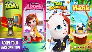 My Talking Hank vs My Talking Tom vs My Talking Angela vs Talking Tom Gold Run ipadGameplay