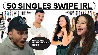 50 strangers swipe on each other | vs 1 ( COUPLE REACTION )