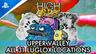 High on Life [PS5] - All 31 Upper Valley Luglox Locations (Chests) | Luglox Genocide Trophy Guide