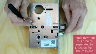 ML2000 Series Mortise Lock - How to Change Handing with Locking Pin Contained in Latchbolt Assembly