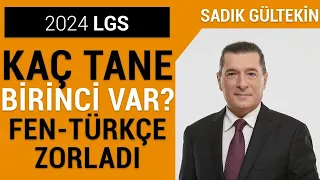 LGS 2024 YORUMU, LGS'DE BU YIL 562 BİRİNCİ ÇIKMAZ!