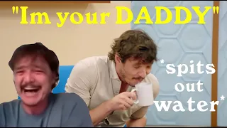 pedro pascal being a LIVING MEME for 8 min straight