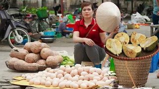 Harvest 300 Chicken Eggs and Vegetables Go to Market to Sell - Growing Spring Ginger With Sack